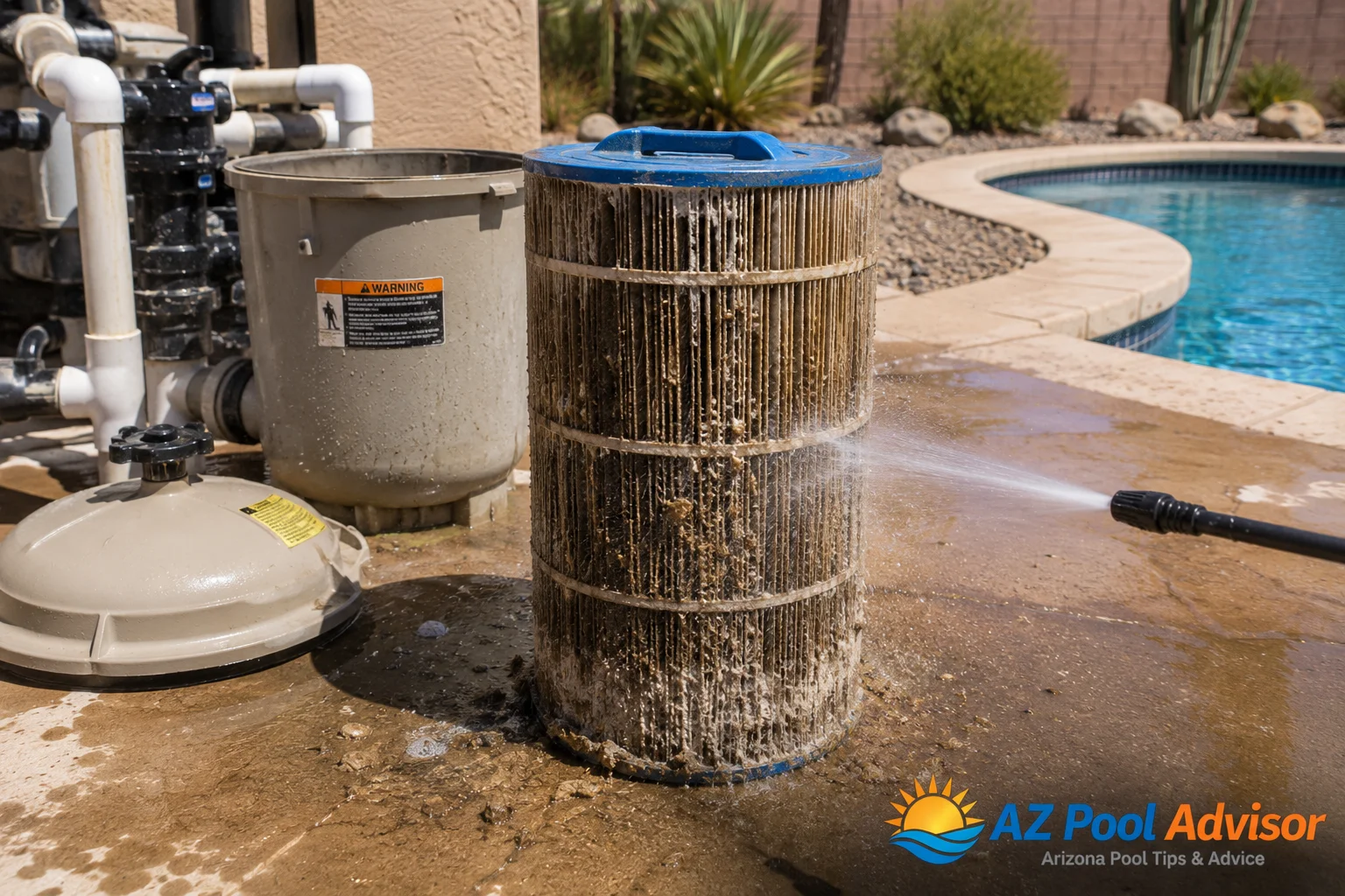 Why Cleaning Pool Filters Matters During Arizona Summers